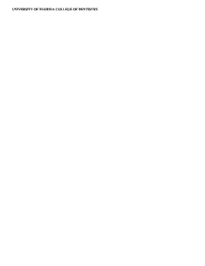 University of Florida College of Dentistry Medical Questionnaire