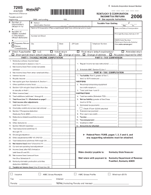Kentucky S Corporation Income Tax Return