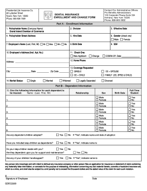 Dental Insurance Enrollment Form