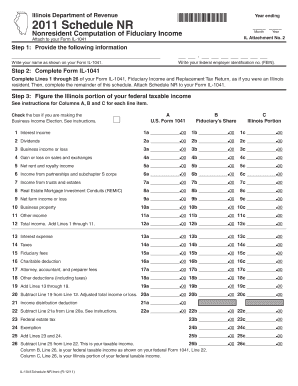 Illinois Nonresident Fiduciary Income Form