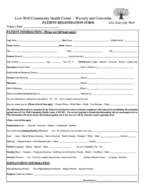 Patient Registration Form