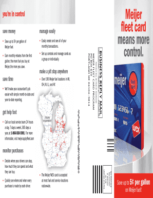 Meijer Fleet Card Account Application
