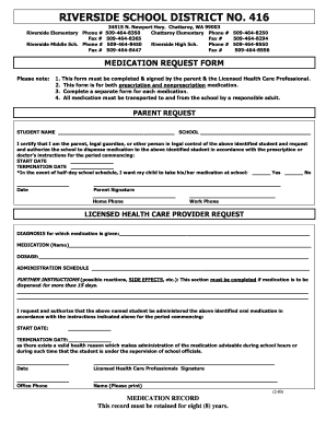 Medication Request Form