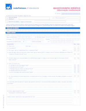 Questionário Médico para Seguro de Vida