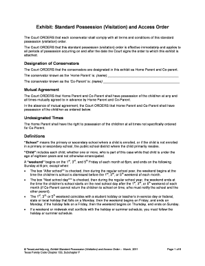 Texas Standard Possession Order