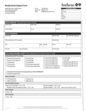 Nevada Quote Request Form