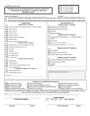 Informe del Progreso Académico