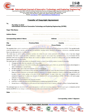 Transfer of Copyright Agreement