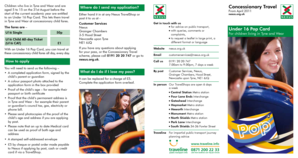 Under 16 Pop Card Application
