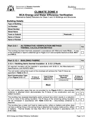BCA Energy and Water Efficiency Verification