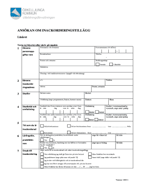 Swedish Student Boarding Allowance Application