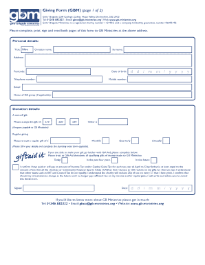 Giving Form (GBM)