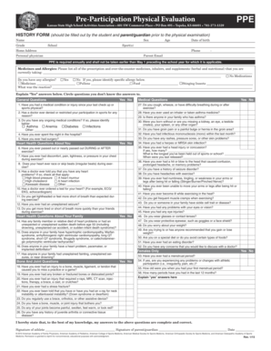 Kansas Pre-Participation Physical Evaluation Form