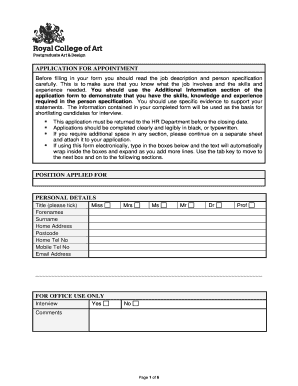Job Application Form