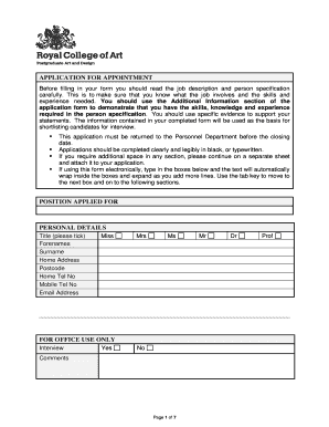 Job Application Form