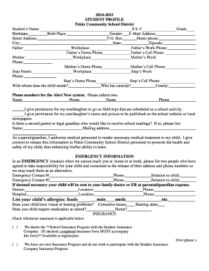 Student Profile Form
