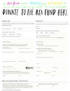 RCA Donation Form