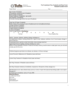 Headache Questionnaire