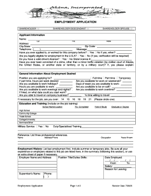 Employment Application Form