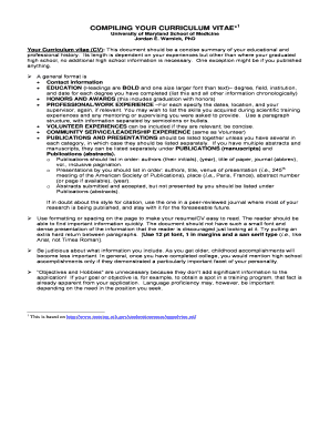 Curriculum Vitae Template