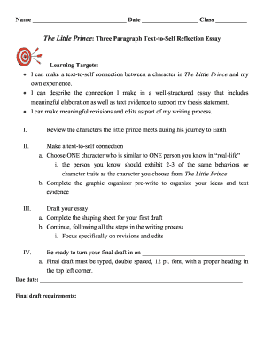 The Little Prince Reflection Essay
