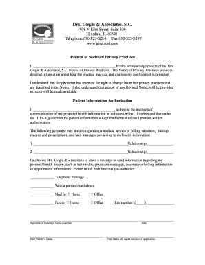 Patient Information Authorization Form