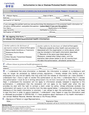 Authorization to Use or Disclose Protected Health Information