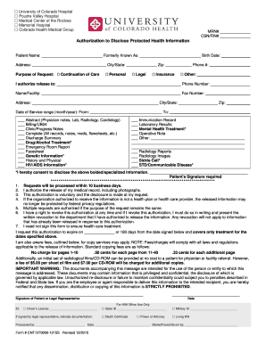 Authorization to Disclose Protected Health Information