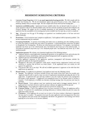 Loan agreement form - LG PP Resident Screening Criteria ver 1 1-25-11doc