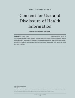 HIPAA Privacy Form 3