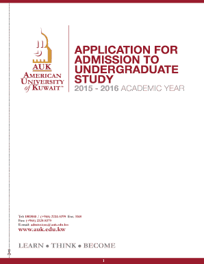 Undergraduate Admission Application Form