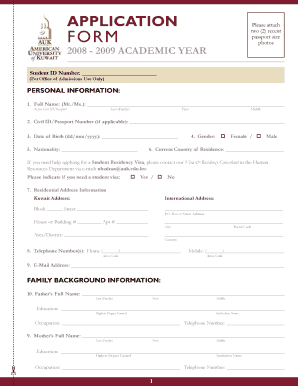 American University of Kuwait Admission Application
