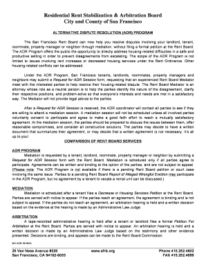 Request for Alternative Dispute Resolution Session