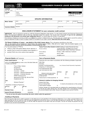 Semi truck purchase agreement form - Consumer Finance Lease Agreement - TFS - tfs co