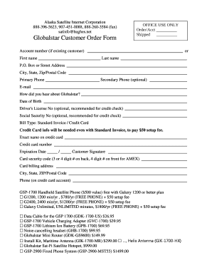 Globalstar Customer Order Form