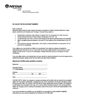 Massachusetts Sales Tax Exemption Form