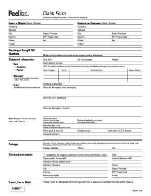 FedEx Claim Form