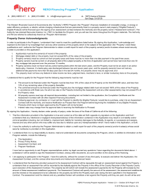 HERO Financing Program Application
