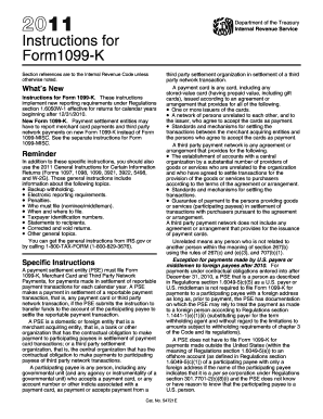 Instructions for Form 1099-K (2011)