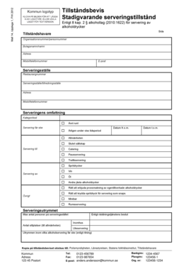 Swedish Alcohol Service Permit