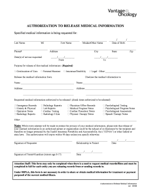 Authorization to Release Medical Information