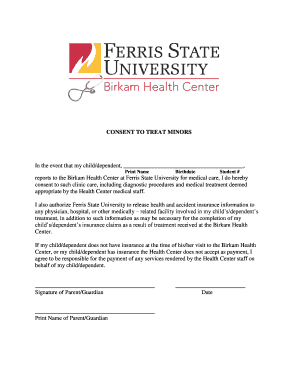 Consent to Treat Minors