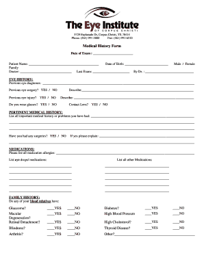 Medical History Form