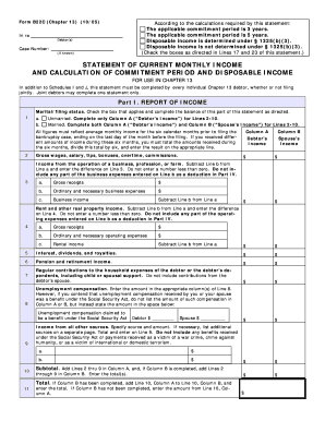 Chapter 13 Statement of Current Monthly Income