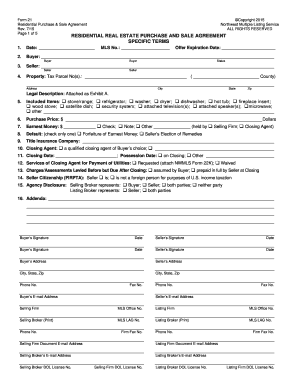 Residential Purchase and Sale Agreement