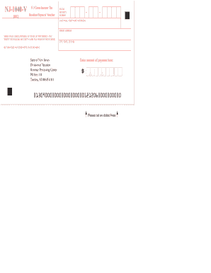 New Jersey Gross Income Tax Payment Voucher