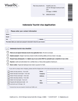 indonesia tourist visa application form