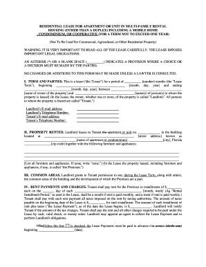Florida Residential Lease Agreement