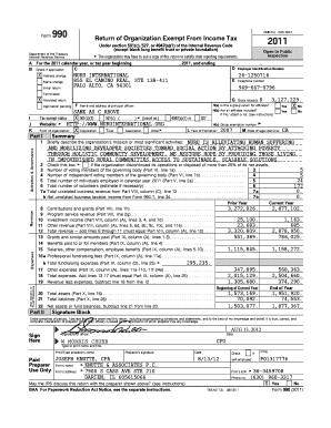 Form 990 2011 Nuru International