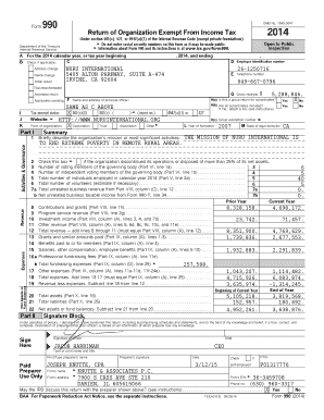 Form 990 2014